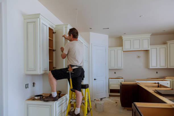 Kitchen island installation in Brunswick by JMT Kitchen Cabinet